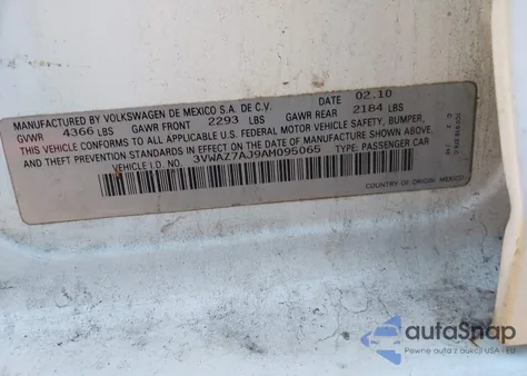 2010 Volkswagen Jetta Limited Edition from USA, damaged, VIN 3VWAZ7AJ9AM095065